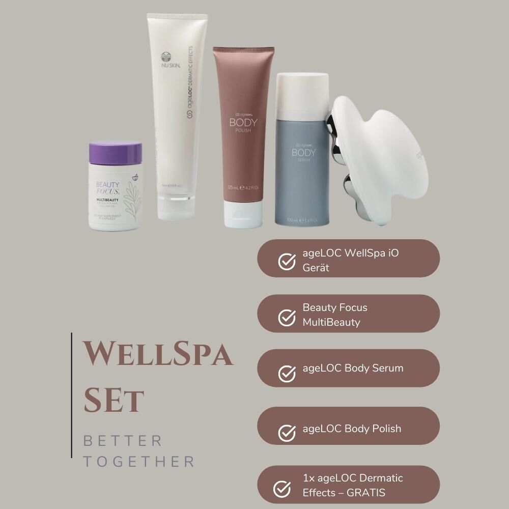WellSpa IO Nu Skin 5tlg. Set I Body Polish + Dermatic Effect