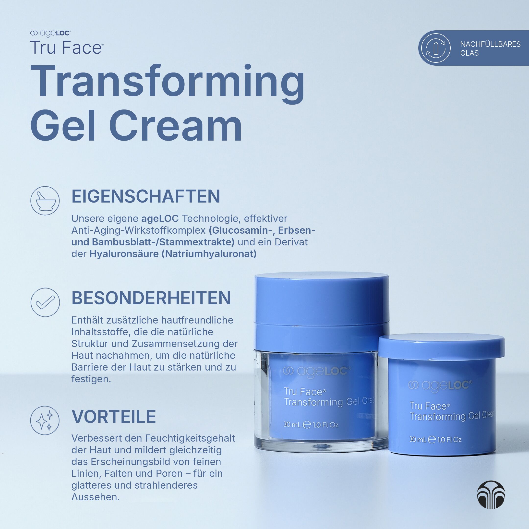 Nu Skin ageLOC Tru Face Transforming Gel Cream – 30ml Feuchtigkeitspflege & Anti-Aging-Gel-Creme – Bild 2