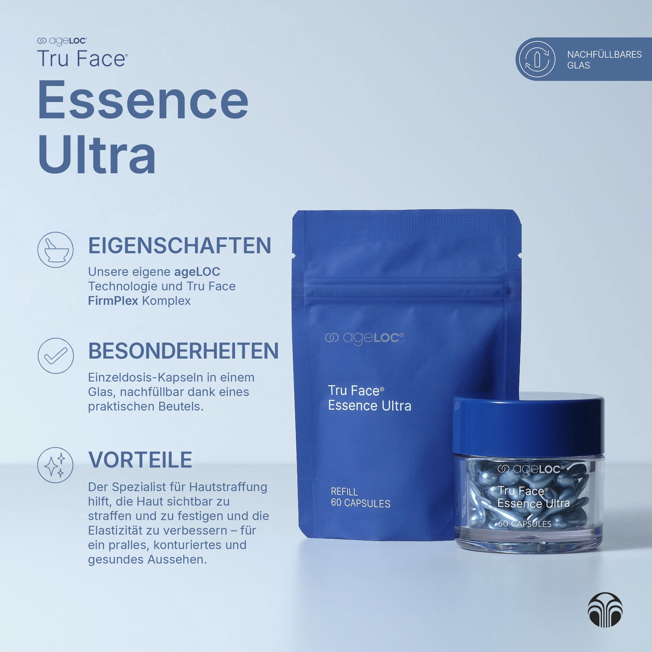ageLOC Tru Face Essence Ultra mit Refill Vorteile