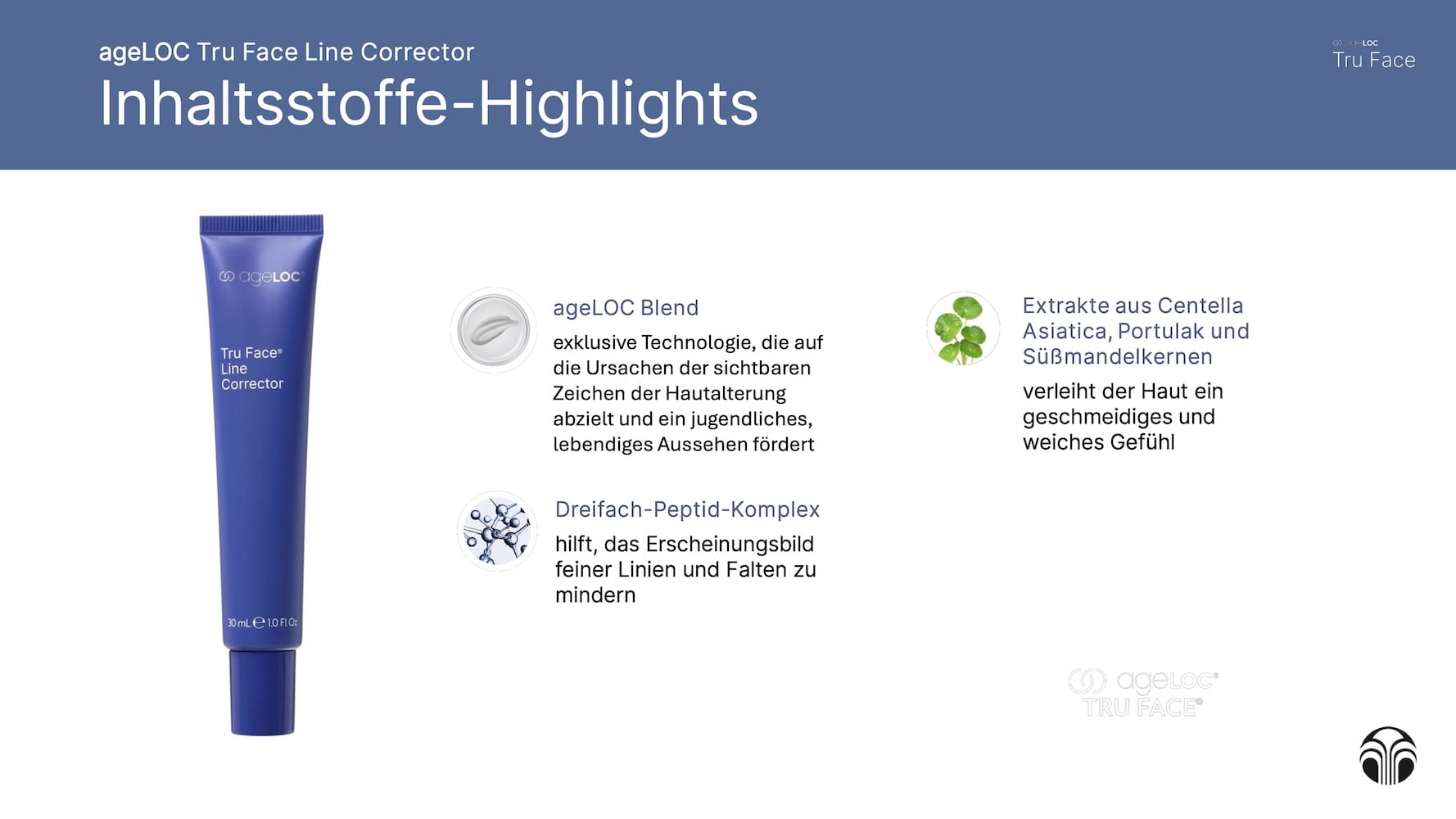 ageLOC Tru Face Line Corrector Inhaltstoffe